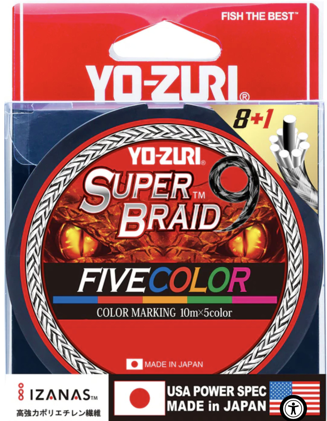 Yo-Zuri Super Braid 9 5-Color 330yd