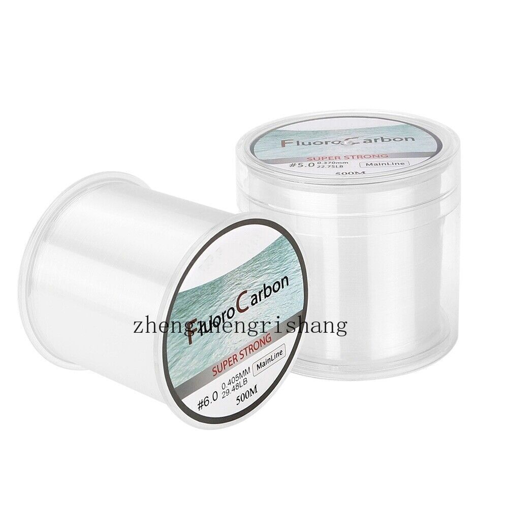 500m Fly Fishing Line Fluorocarbon Fishing Line Carbon Fiber Leader Line 5-32LB