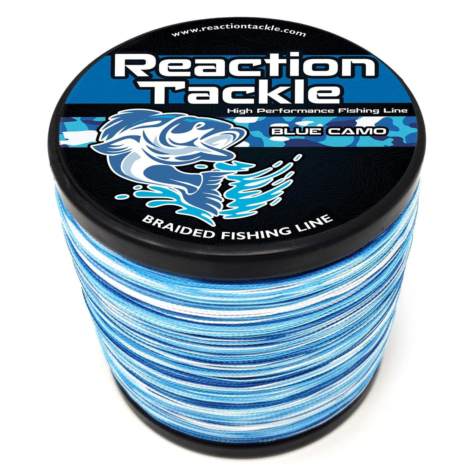 Reaction Tackle Braided Fishing Line Blue Camo 80LB 1000yd