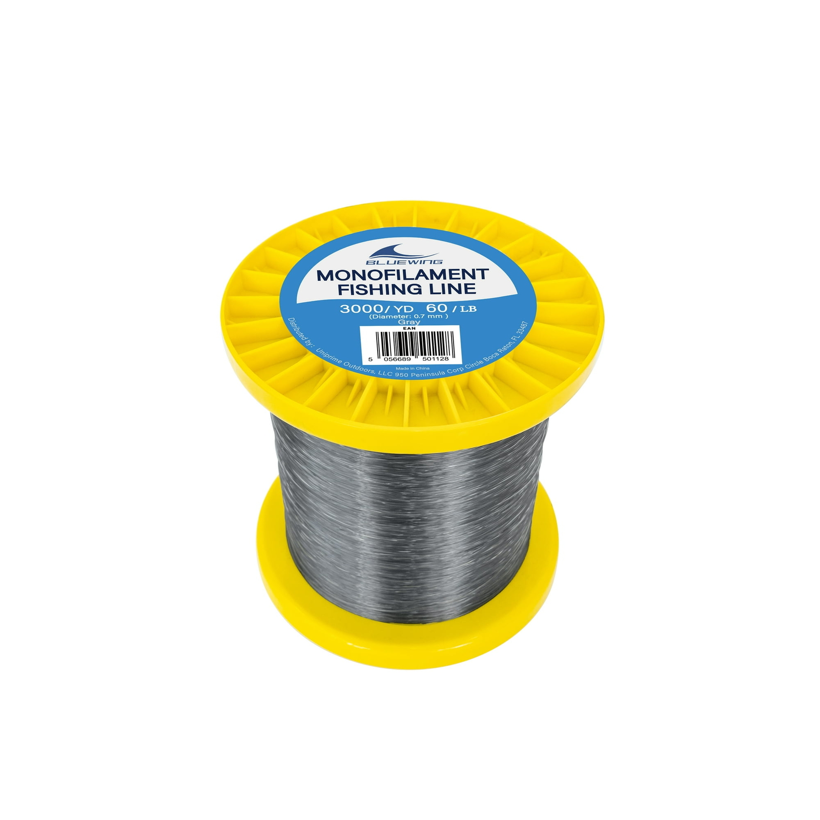 BLUE WING Monofilament Fishing Line 3000YD 7MM GRAY Invisible Thin
