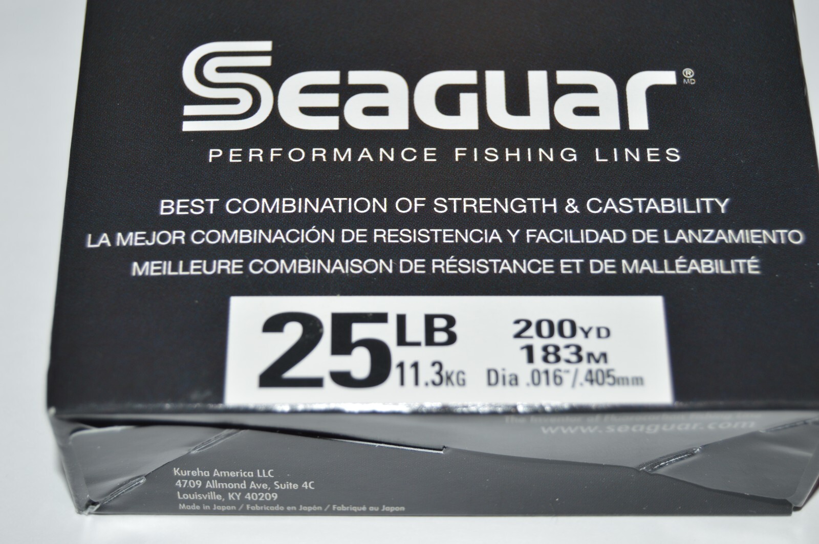 seaguar tatsu 100% fluorocarbon 25lb 200yds lo-vis clear fishing line NEW