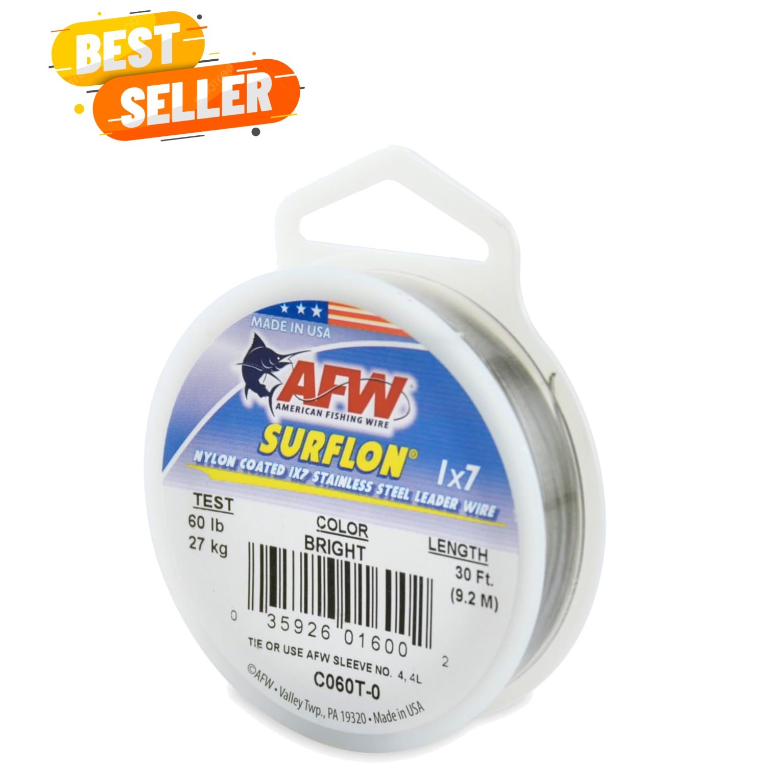 Surflon Nylon Coated 1×7 Stainless Steel Wire Leader – Wire Fishing Leader Li…