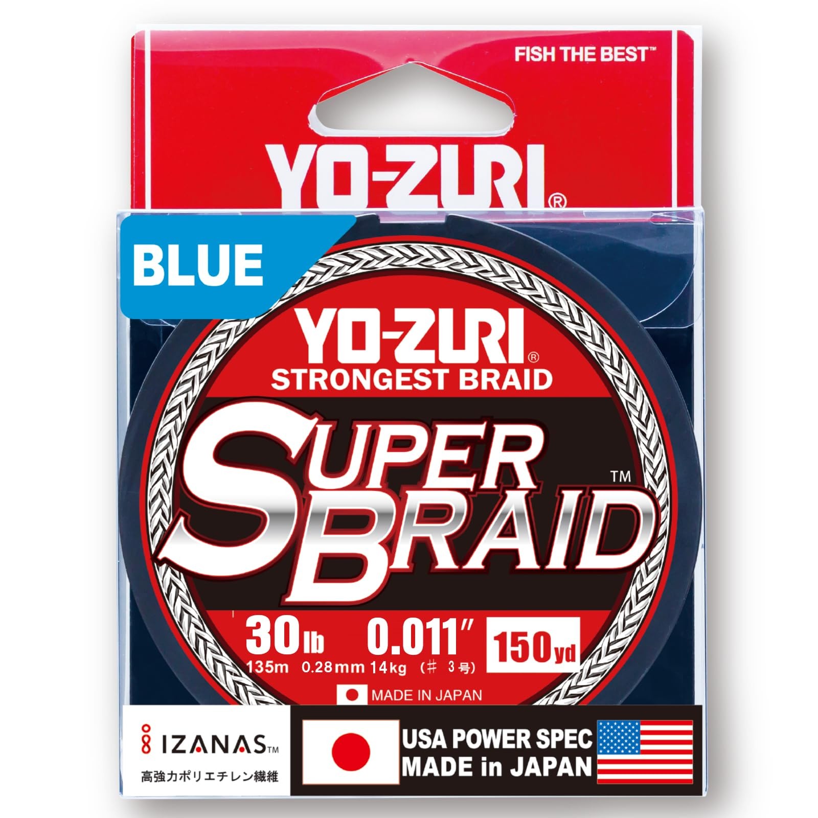 Yo-Zuri Super Braid 150 Yard Spool Blue 30 Pound Line