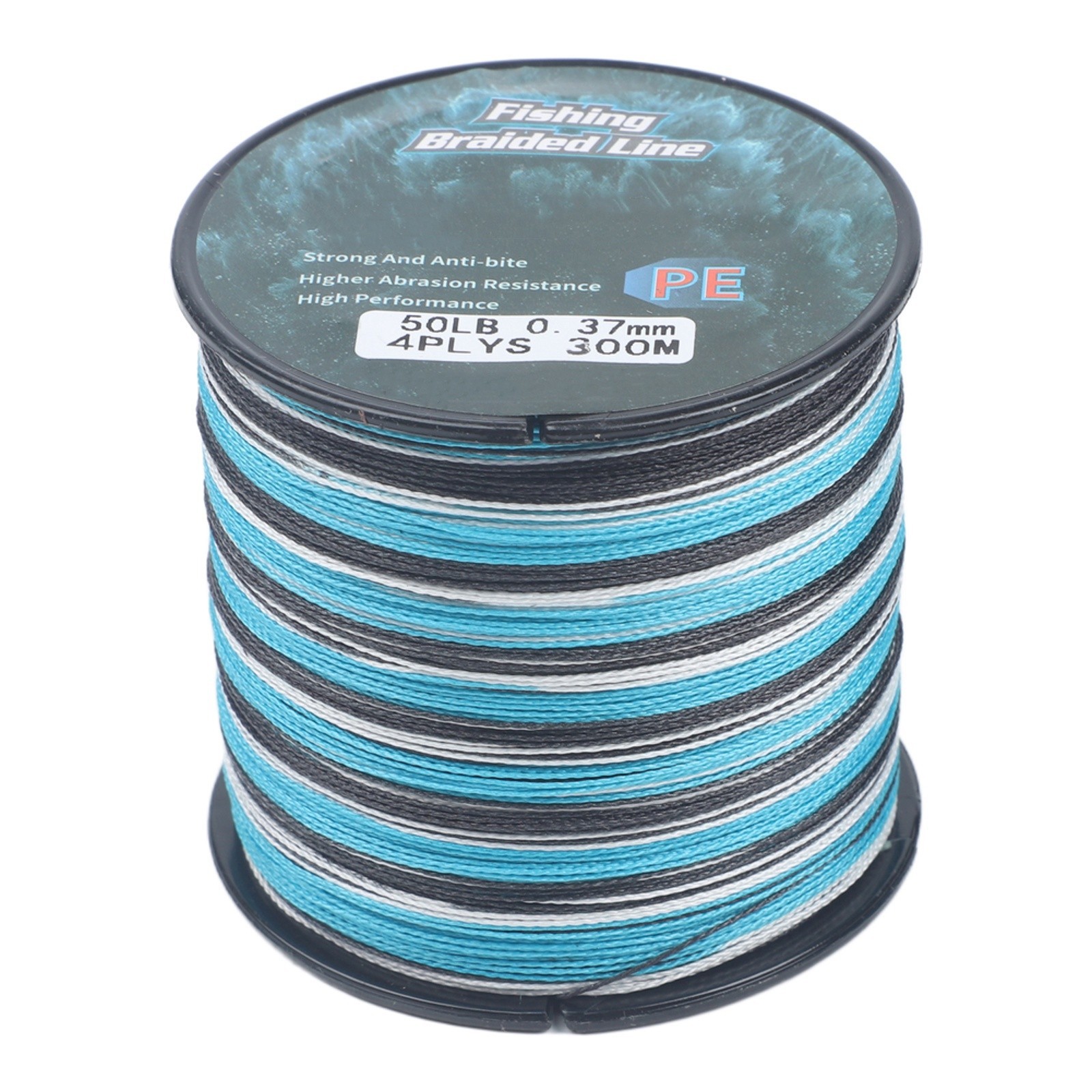 500m Camo Blue 4 Strand PE Braid Fishing Line Smooth Casting Abrasion Resistant