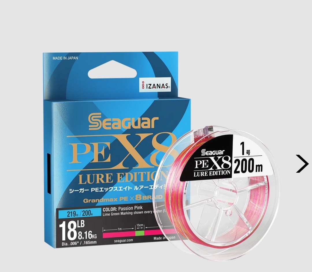 Seaguar PE X8 Lure Edition Braided Passion Pink #1.0 200m 20lb High Strength