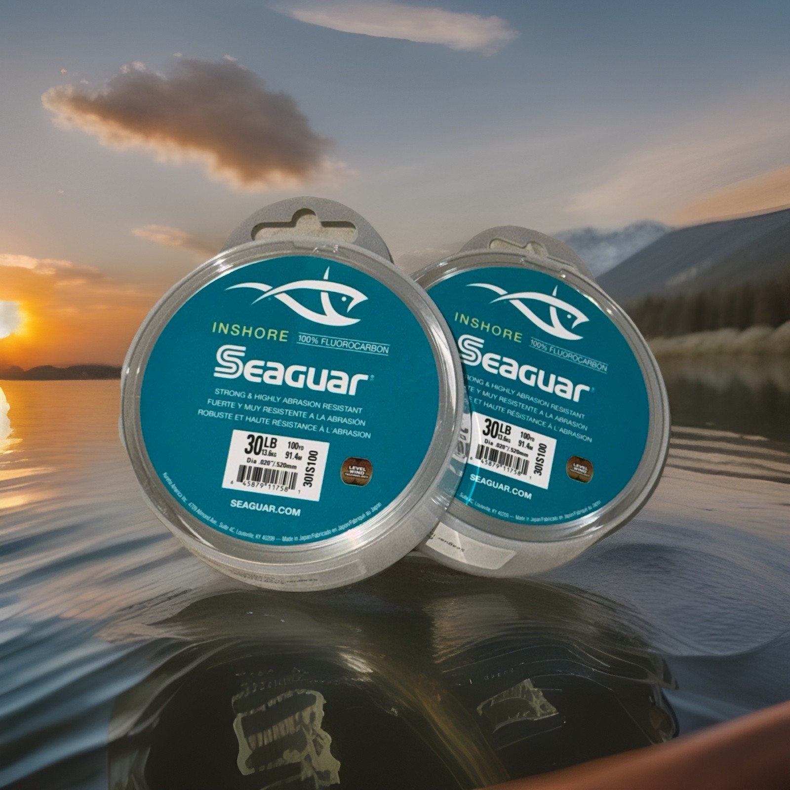 Seaguar Inshore Fluorocarbon Leader Wheel 100 Yards Surf, Jetty, 30lb 100yd-2pcs