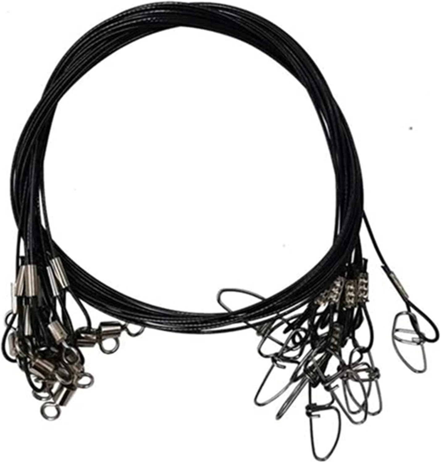 150LB Fishing Line Leaders – 10 Pack Stainless Steel Anti-Bite Rigs for Anglers