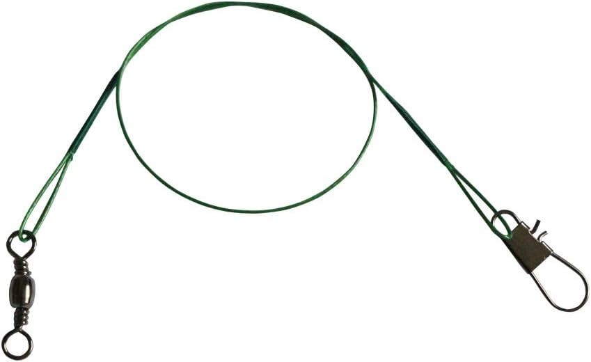 Durable 50pcs Fishing Wire Leaders – 6inch, 30LB Strength, Colors: Black & Green