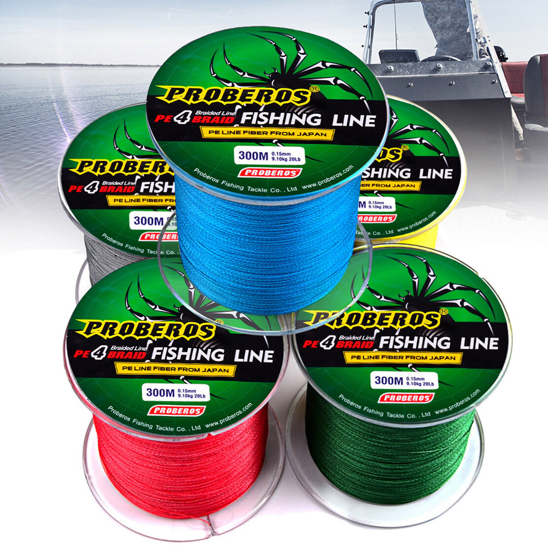 PE line 4 Braided Fishing Line Braided 300 m Vigorous Horse Fish Line 5 Colors