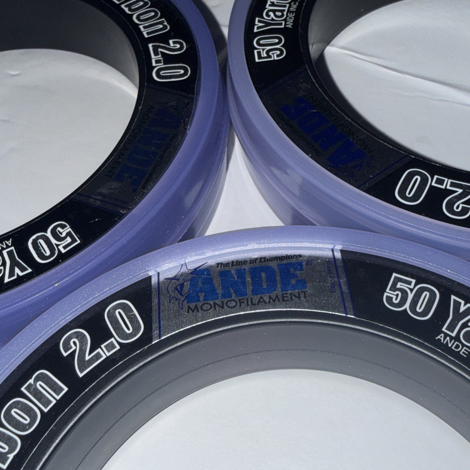 Ande .773mm 60lb Clear Fluorocarbon 2.0 Leader Spools (3 Pk) Total 150yd- NIB