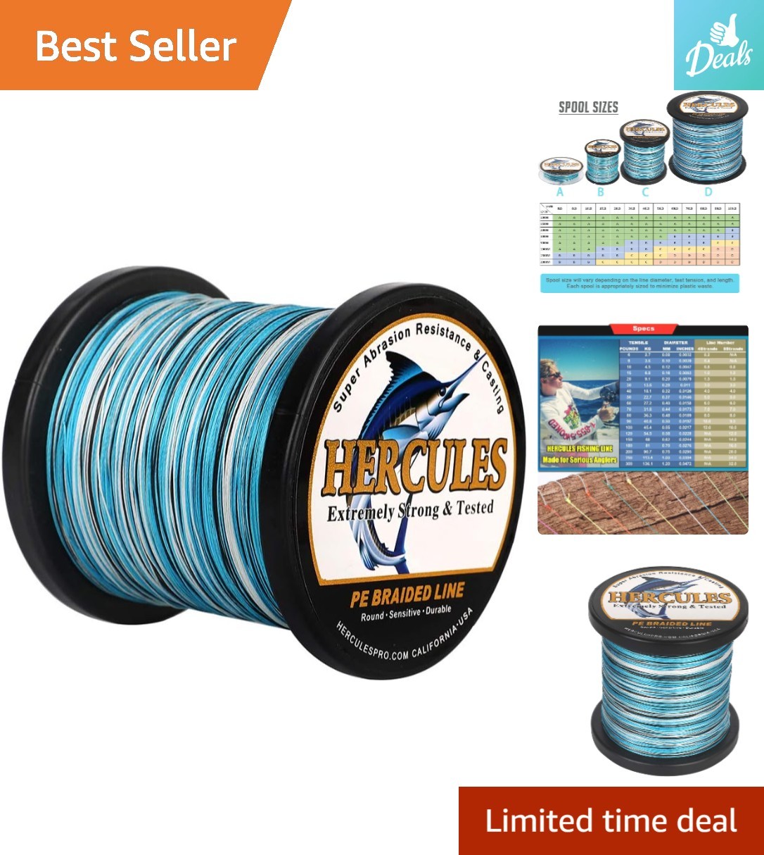 High-Grade 4X Braided Fishing Line 6LB to 100LB – Perfect for All Water Types