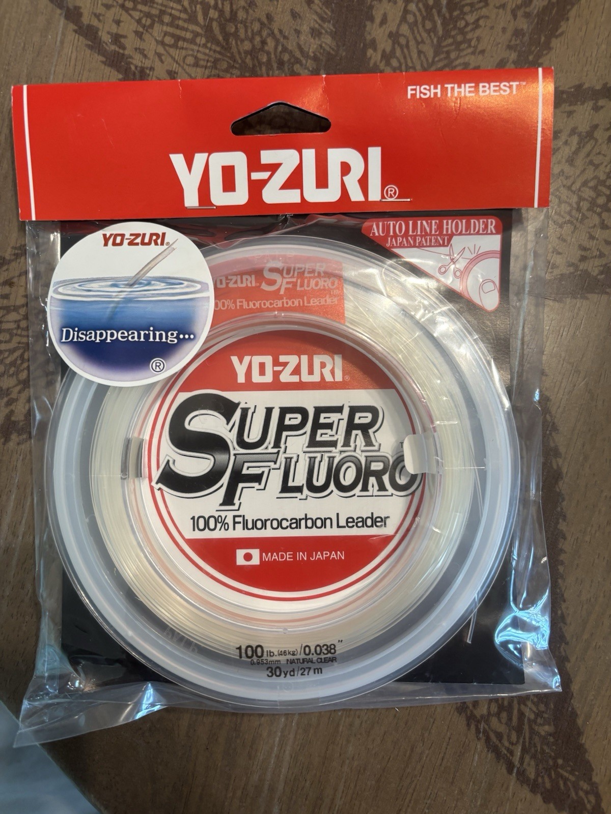 Yo-Zuri Super Fluoro 100% Fluorocarbon Leader 100lb 30yd Clear
