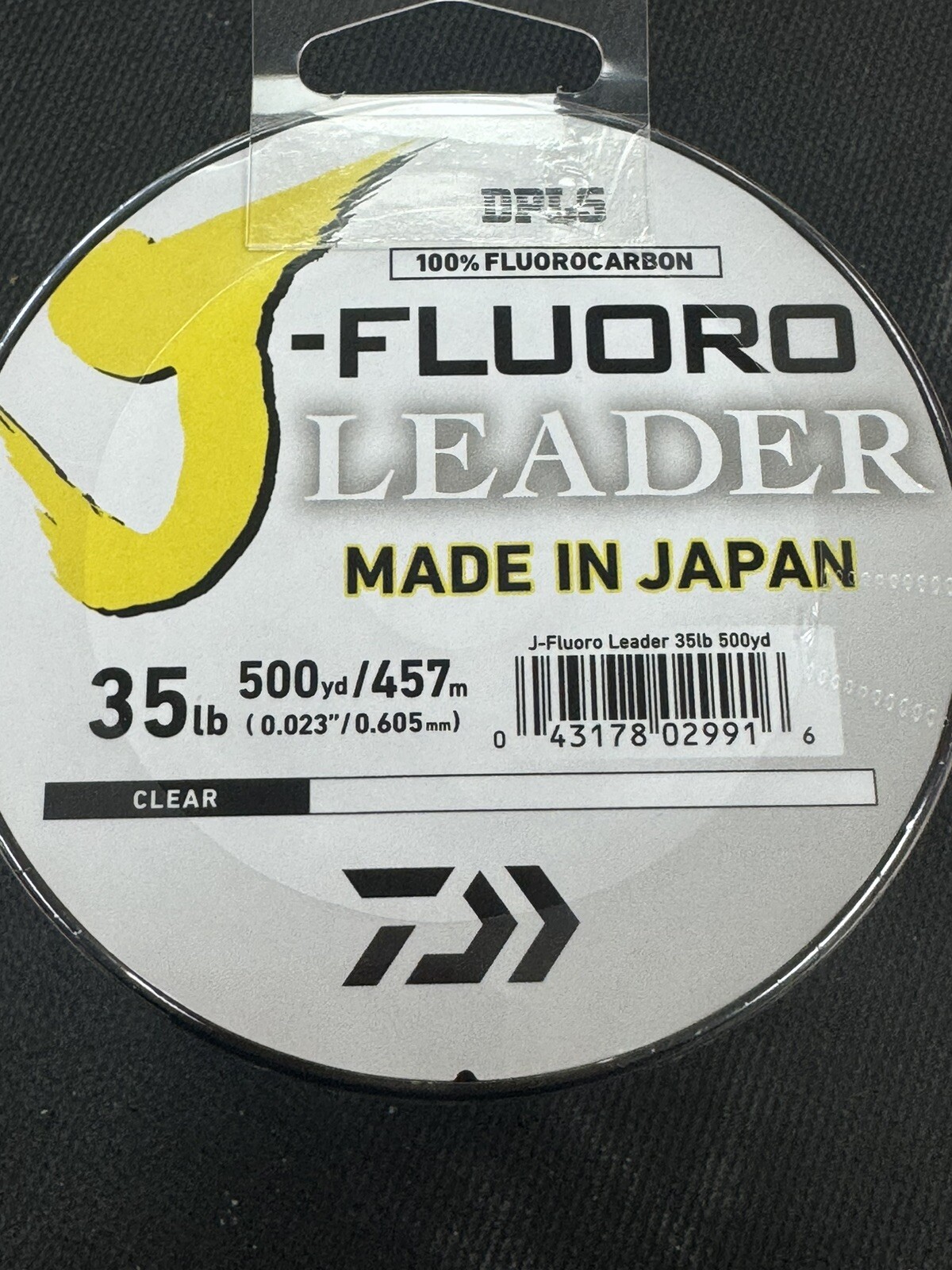 Daiwa J-Fluoro Leader – 500 yd. – 35lb. Test – 0.605 mm Diameter **NEW**