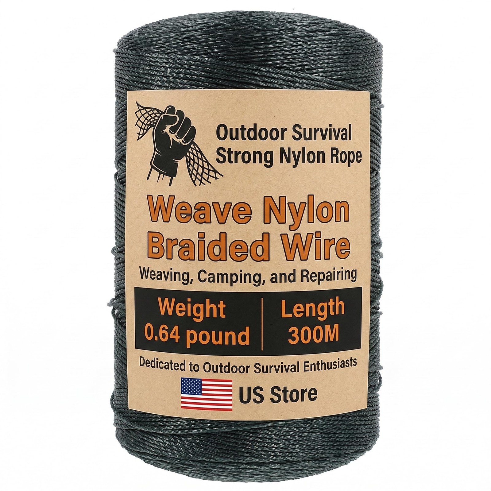 1 Roll Nylon String, 300M/980FT Fishing Net Repair Line Wrapping Rope Fish Ne…
