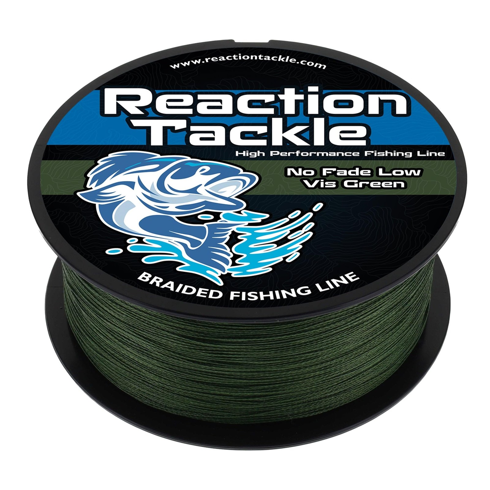 Reaction Tackle Braided Fishing Line Low Vis Green 10LB 300yd