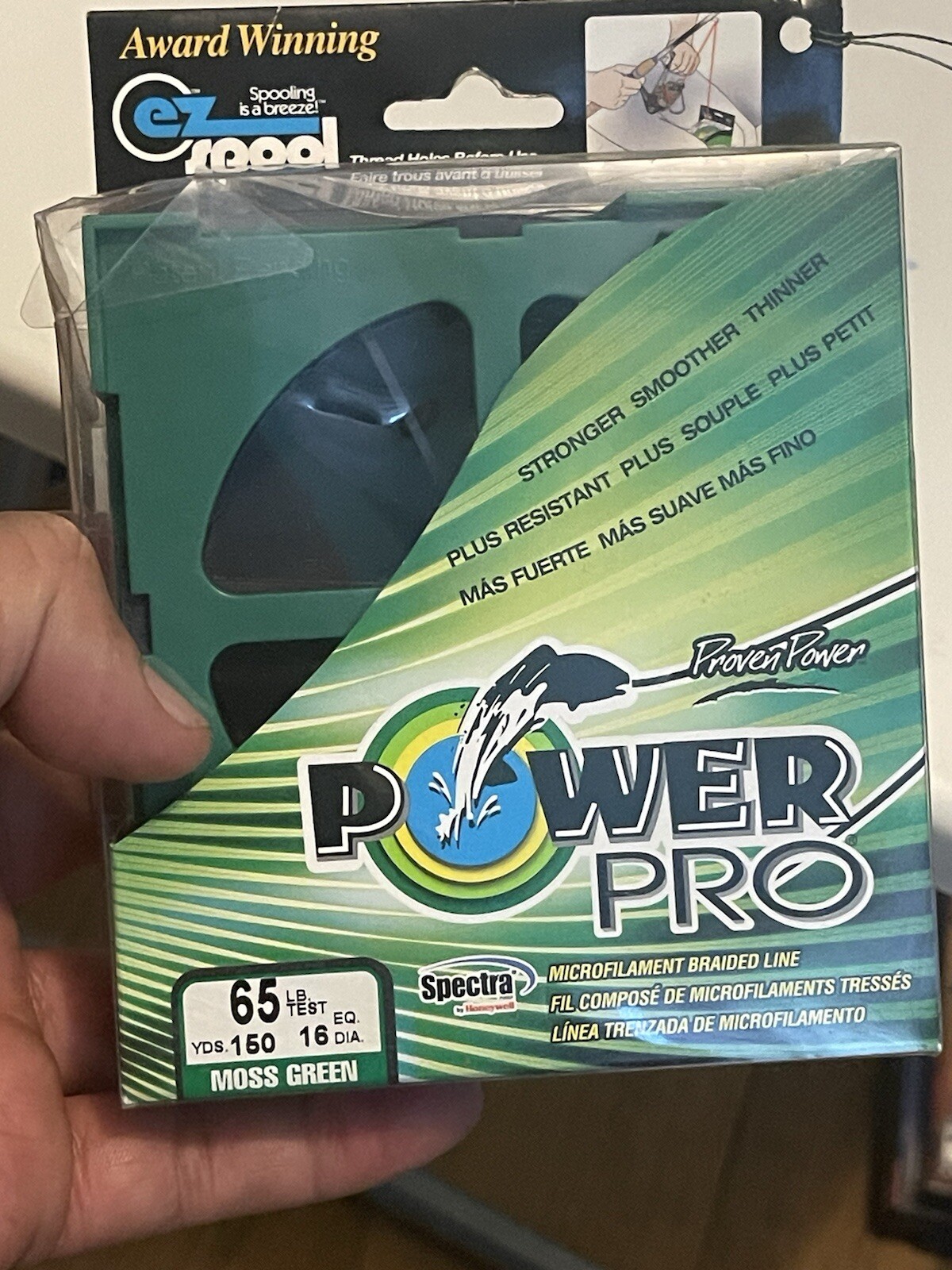 POWER PRO Spectra Fiber Braided Fishing Line, Moss Green, 150YDS-65LB