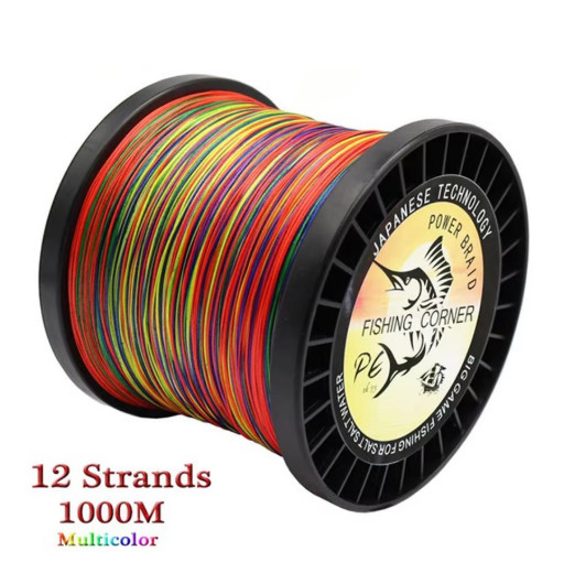 12 Strand Braided Fishing Line 1000M PE Saltwater Wire