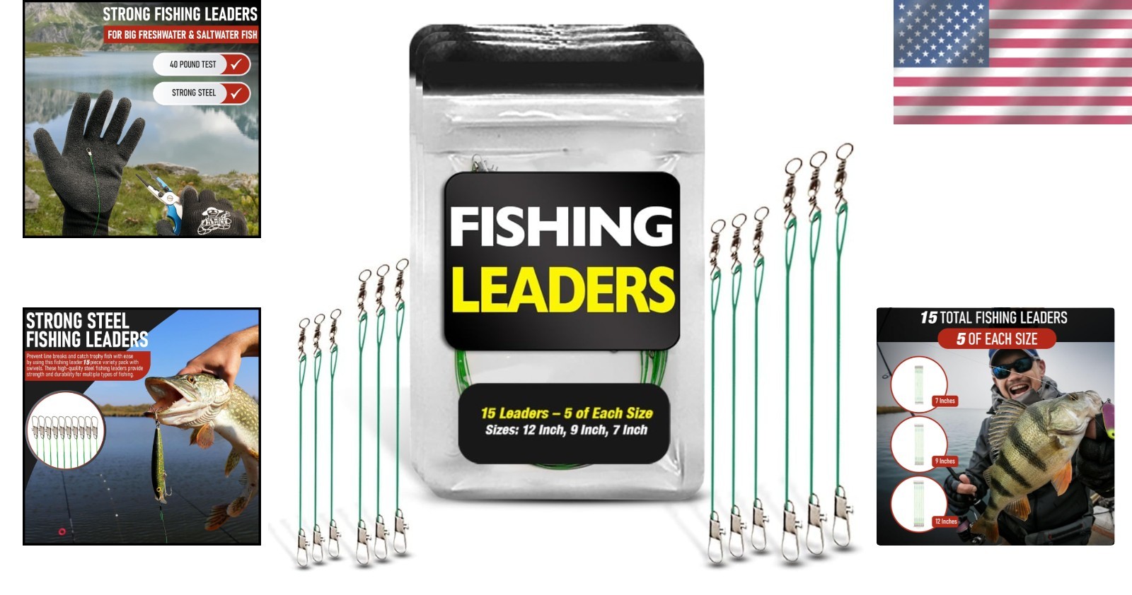 Durable Steel Fishing Leaders with Integrated Swivels – Must-Have for Anglers