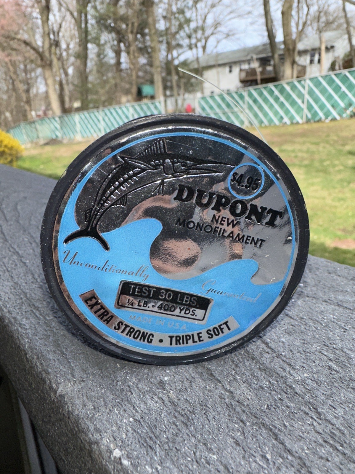 Rare Vintage DuPont Fishing Line – 400 yards, 30 lbs Made In USA