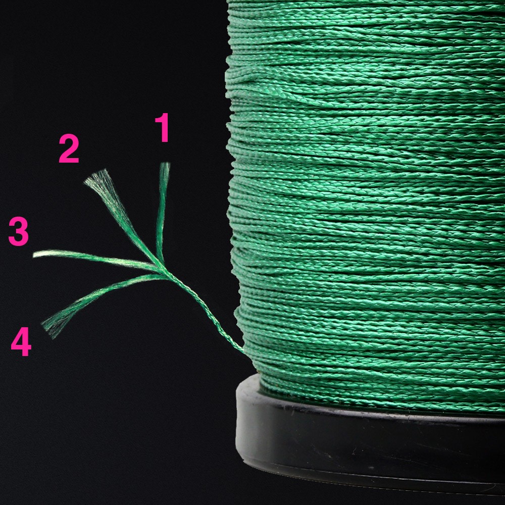 4Strands Fishing Line 300m/500m/1000m Braided PE Fishing Line – Strong & Durable