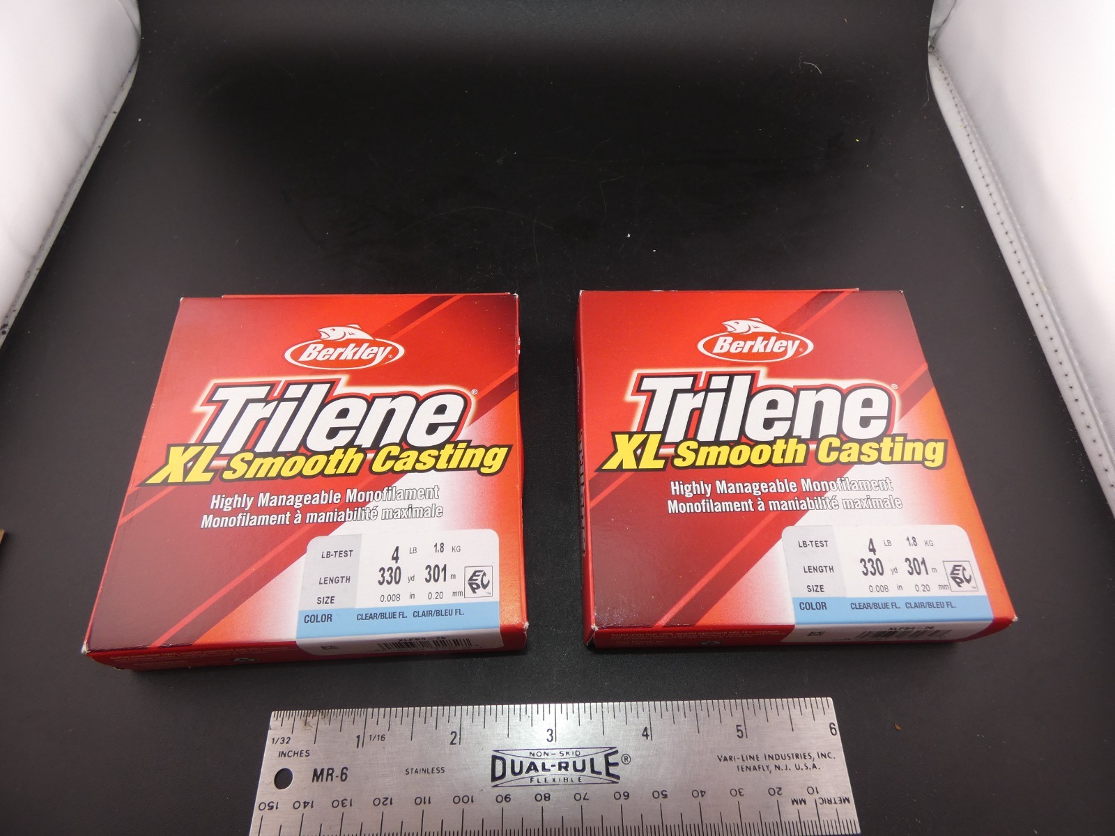 (2) Berkley Trilene XL Monofilament Fishing Line 330 Yd Spool 4 Lb Clear Blue