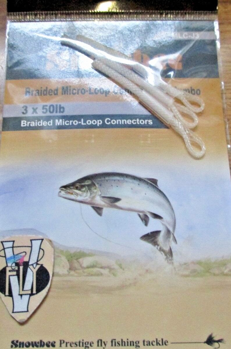 Snowbee 50Lbs Micro Loop Salmon & Saltwater Jumbo Braided Loop Connectors