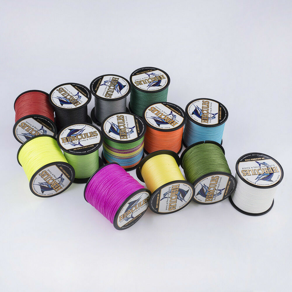 300M 6-100lb HERCULES 4 Strands PE Braided Fishing Line Resistant Abrasion 328Yd