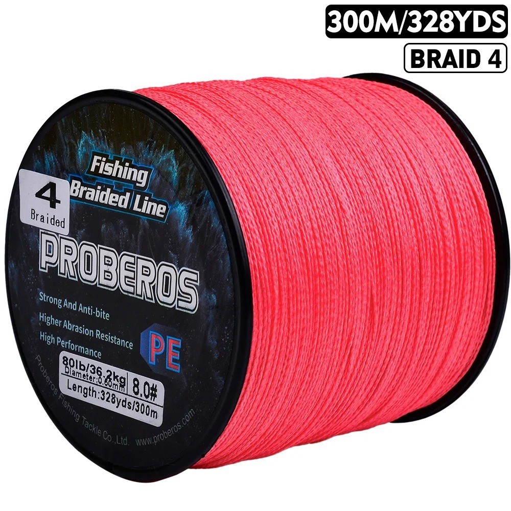 Pro Braided Line 300M Fishing Lines Multifilament PE Line Line 4 stand 6-80LB