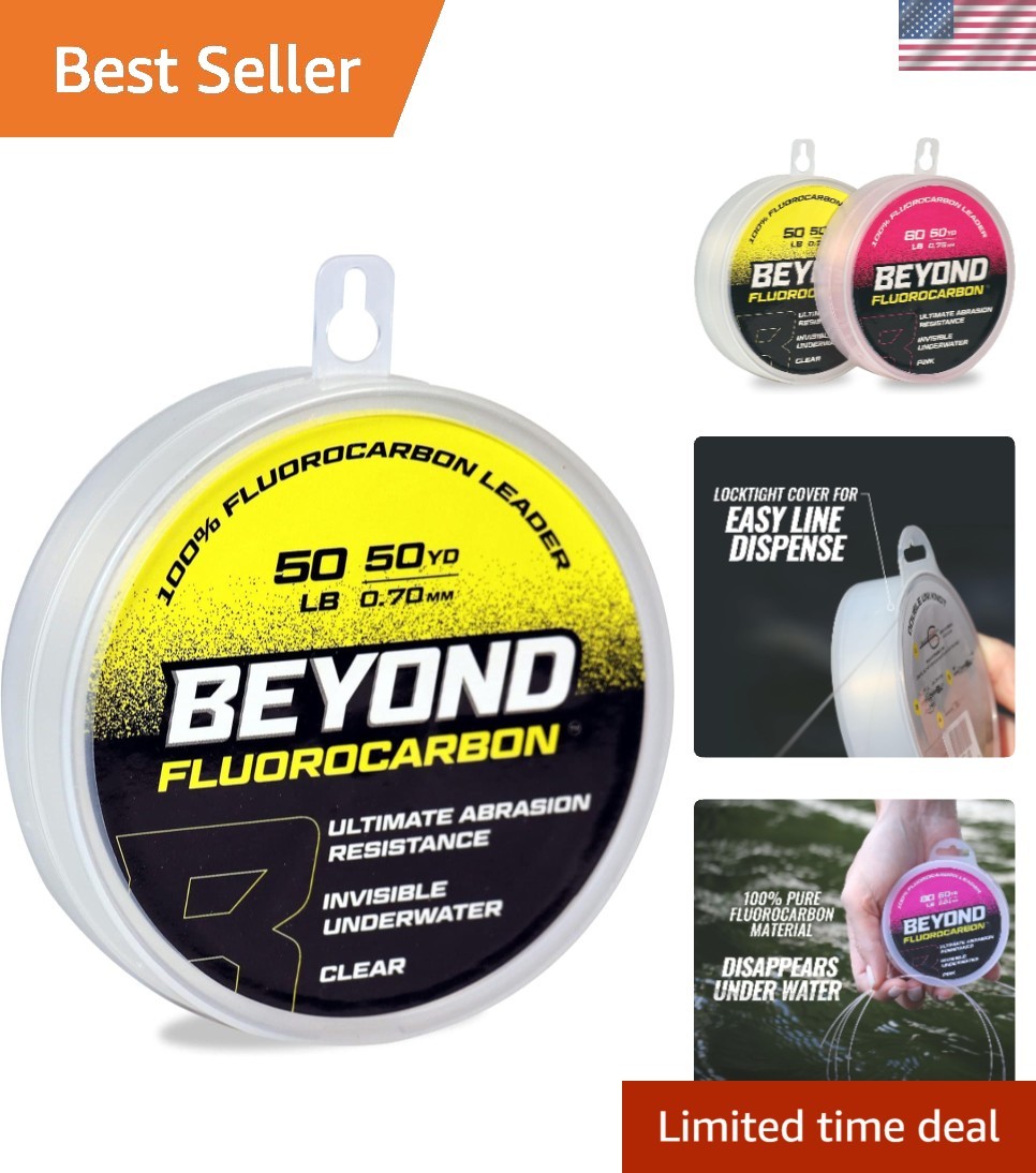 Shock Resistant Fluorocarbon Fishing Line – 15lb Leader for All Conditions