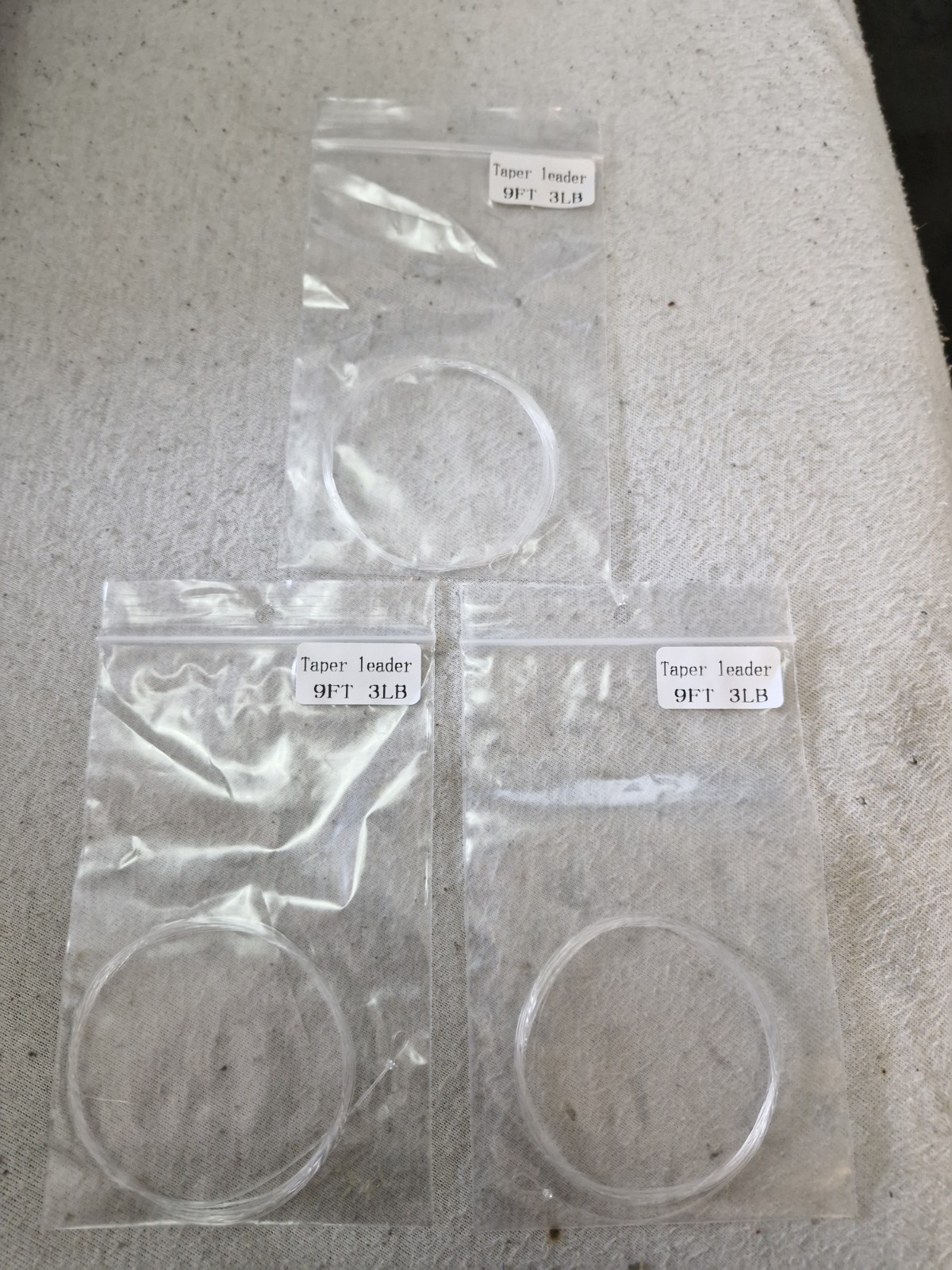 3x 3lb 9ft Tapered Leaders Fly Fishing Casts Clear