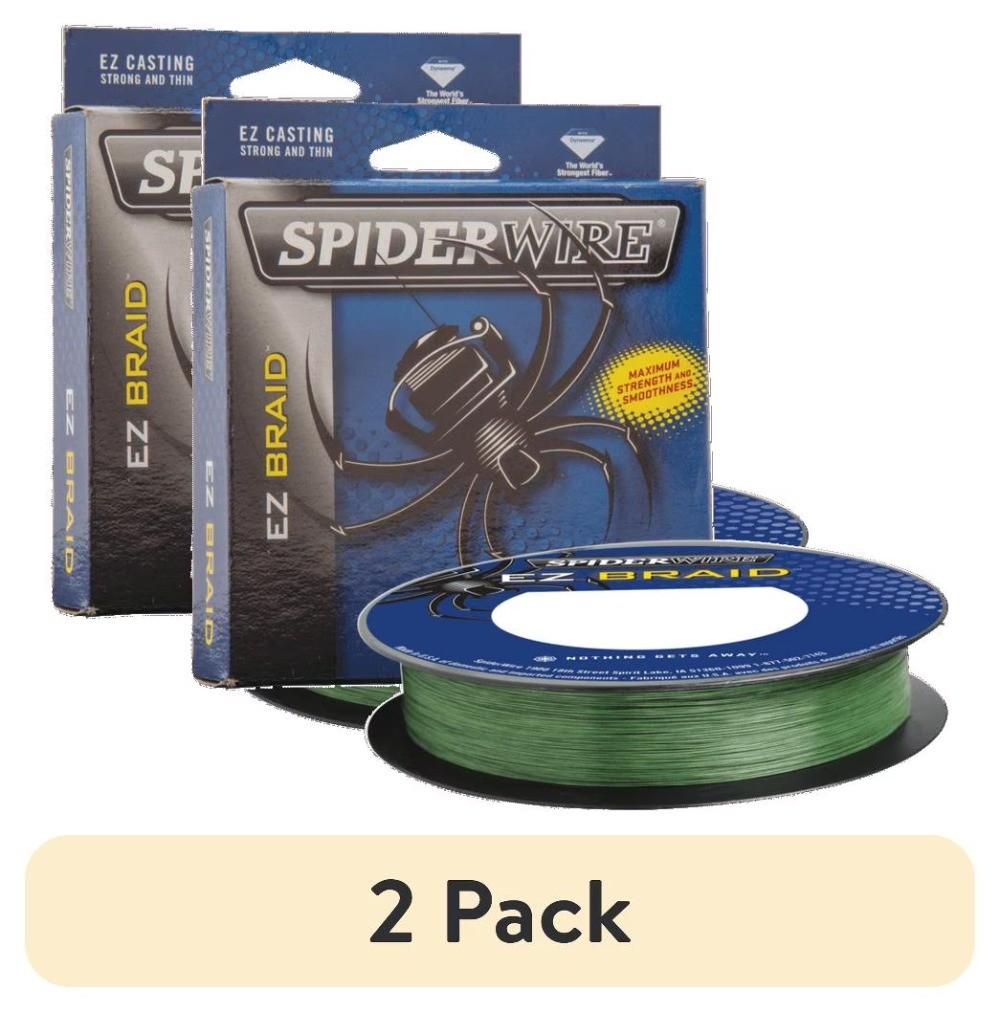 (2 pack) Fishing Line, Moss Green, 20 lb Test Strength, 300 yd