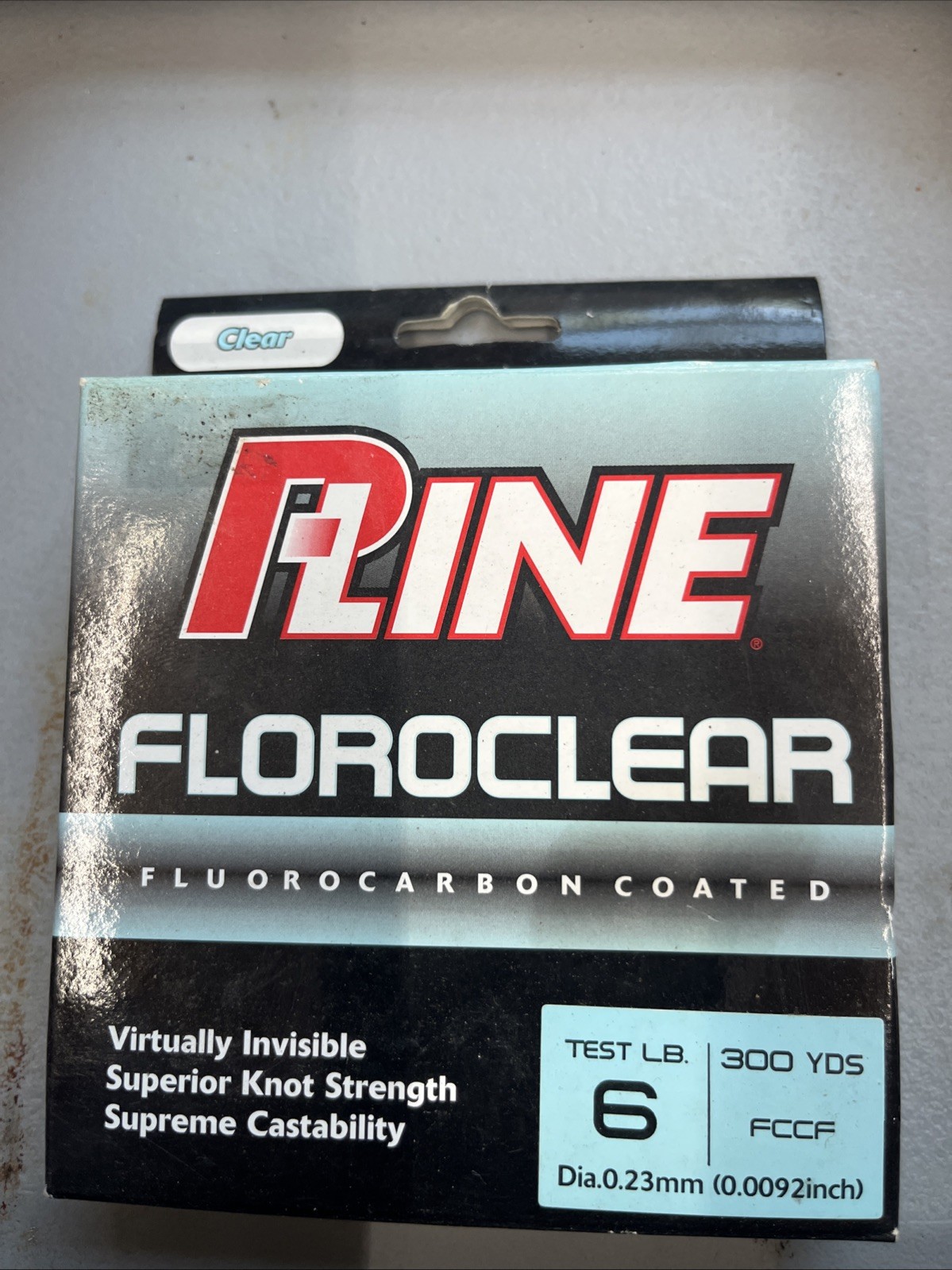 P-LINE FLOROCLEAR 300yd 6 lb test COPOLYMER CLEAR LOW MEMORY