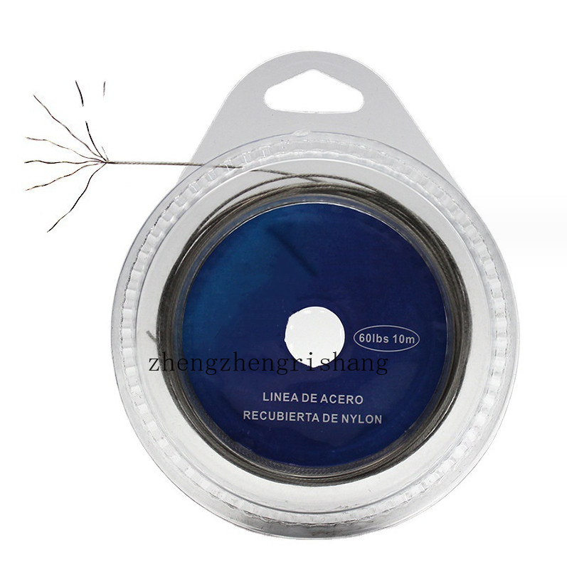 7 Strands Steel Weave Wire Fishing Leader Line Nylon Coated Anti Corrosion Line