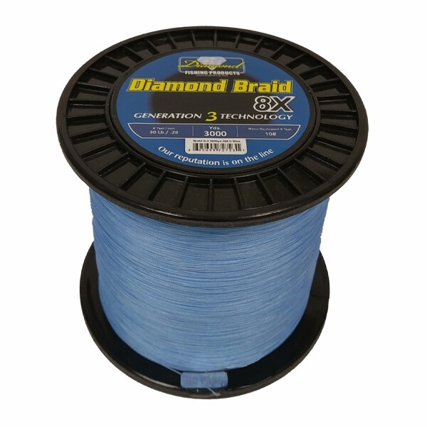 Momoi Diamond Braid Generation III Fishing Line 8X – Blue – 10lb – 3000 yards