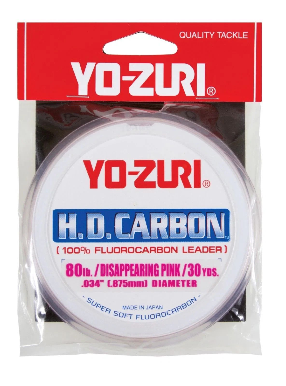 Yo-Zuri HD Carbon 100% Fluorocarbon Leader 80lb 30yd Disappearing Pink NEW R895
