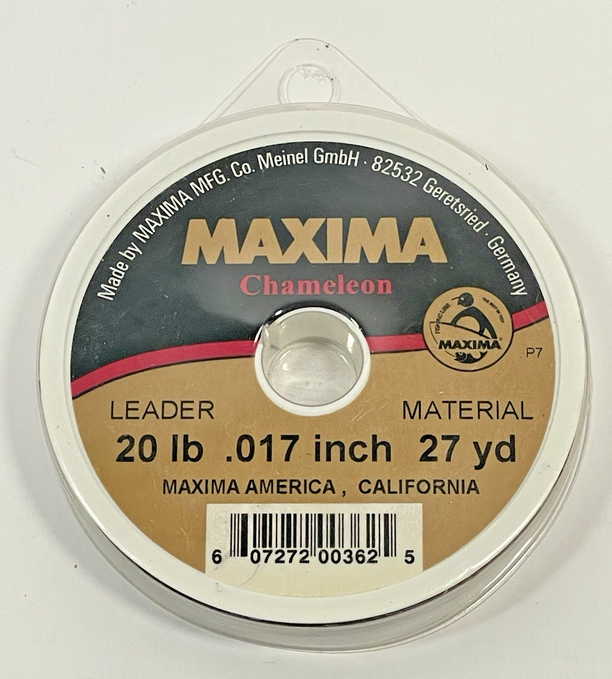 Maxima Chameleon 20 lb 27 yd Leader Line Made in Germany Fishing Spool