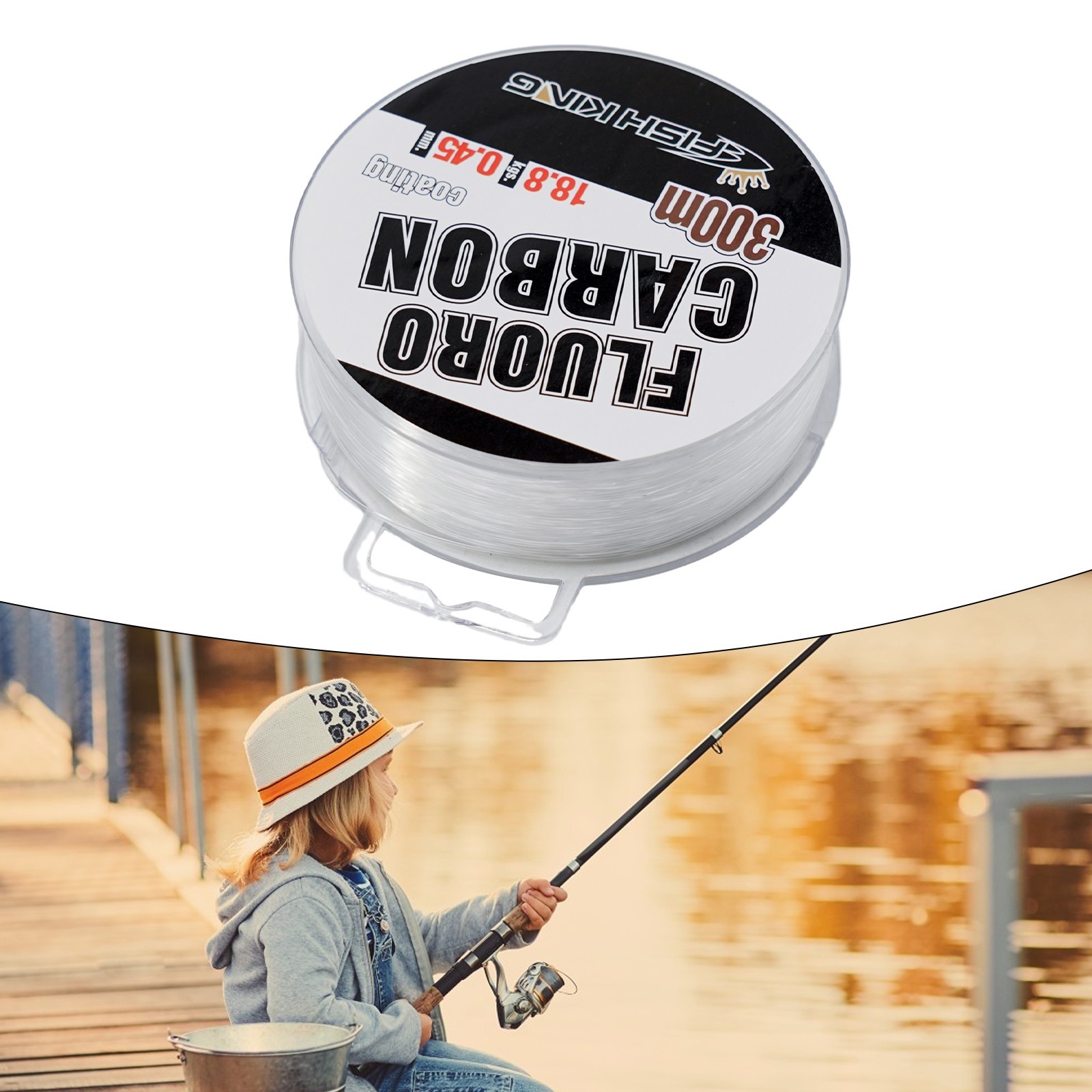 White Carbon Fiber Line 300m Carbon Fiber Fish Fluorocarbon High Quality