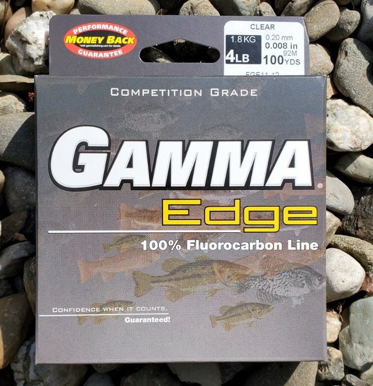 4lb Gamma Edge 100% Fluorocarbon Fishing Line Clear – 100 Yards