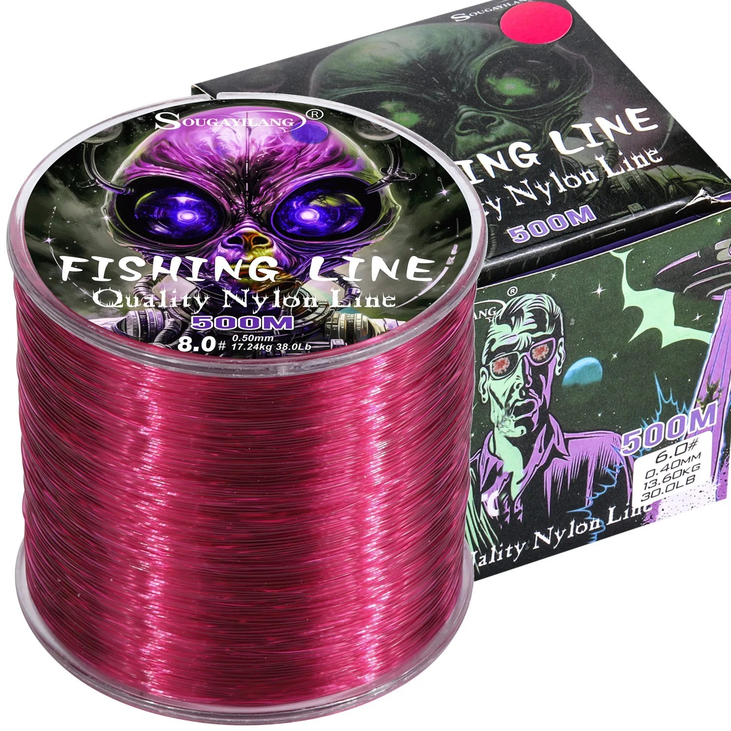 Sougayilang 500m Nylon Fishing Line Max Drag 7-38LB Super Stronger Nylon Line
