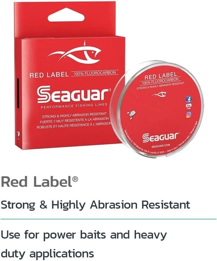 Red Label Fishing Line for Power Baits & Heavy-Duty Applications, Freshwater,…