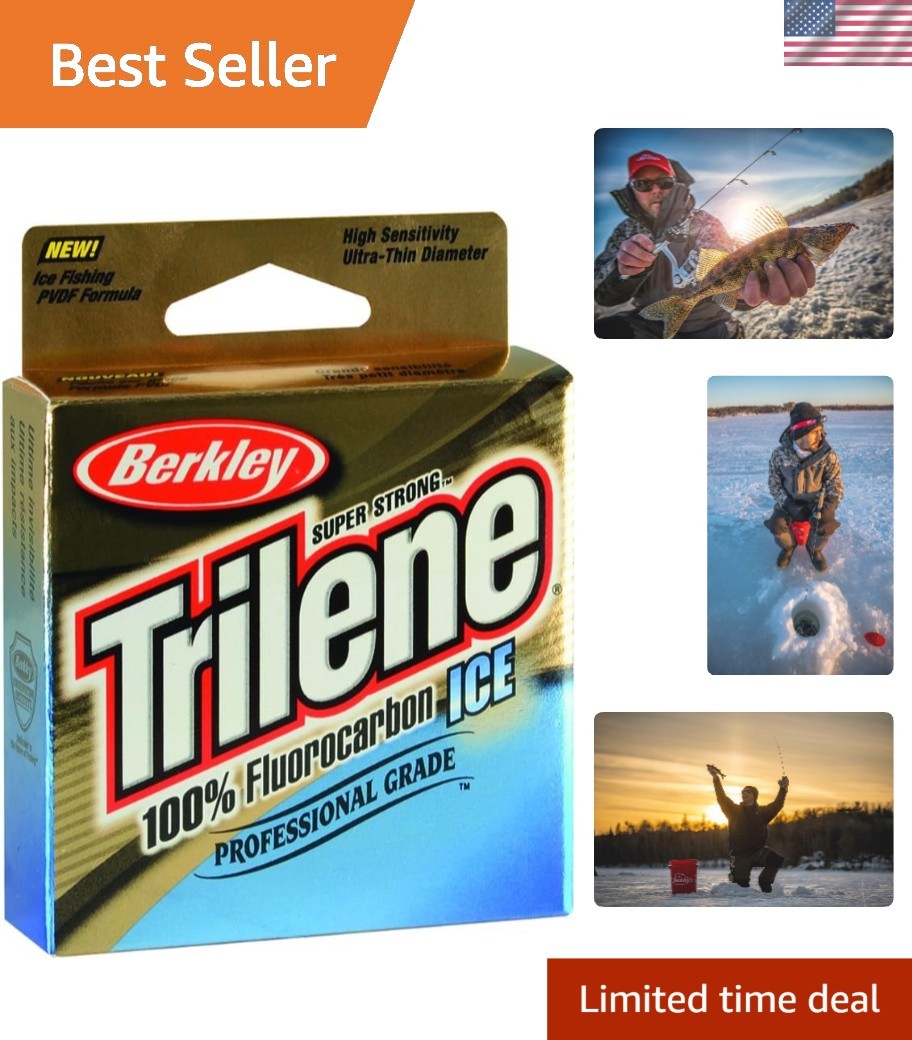 Exceptional Trilene Ice Fishing Line – 100% Fluorocarbon, 4 lb, 0.008in Diameter
