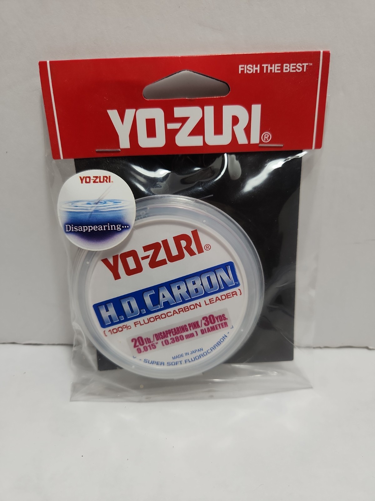 Yo-Zuri HD Carbon 100% Fluorocarbon Leader 20 Lb 30yd, Disappearing Pink)