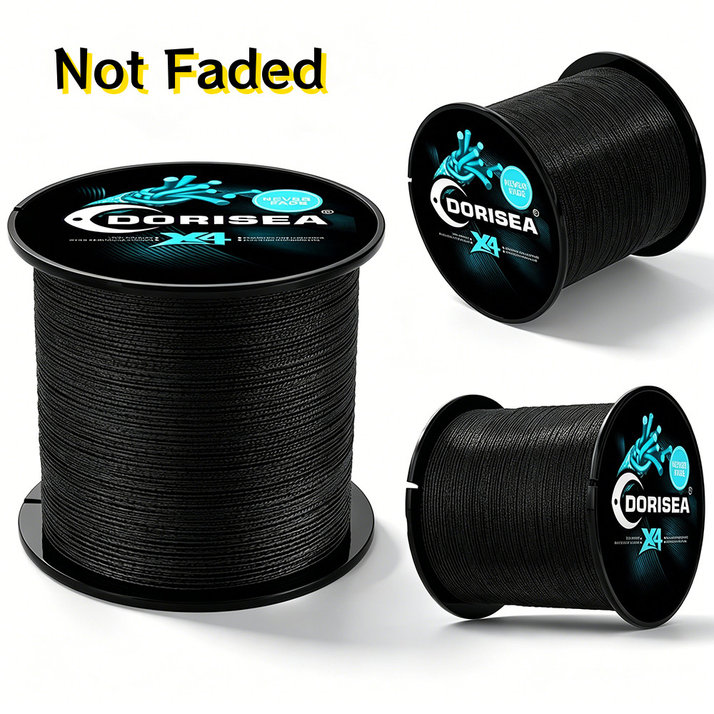 Dorisea Not Faded x4 Black Braided Fishing line 100m 300m 500m 1000m 2000m
