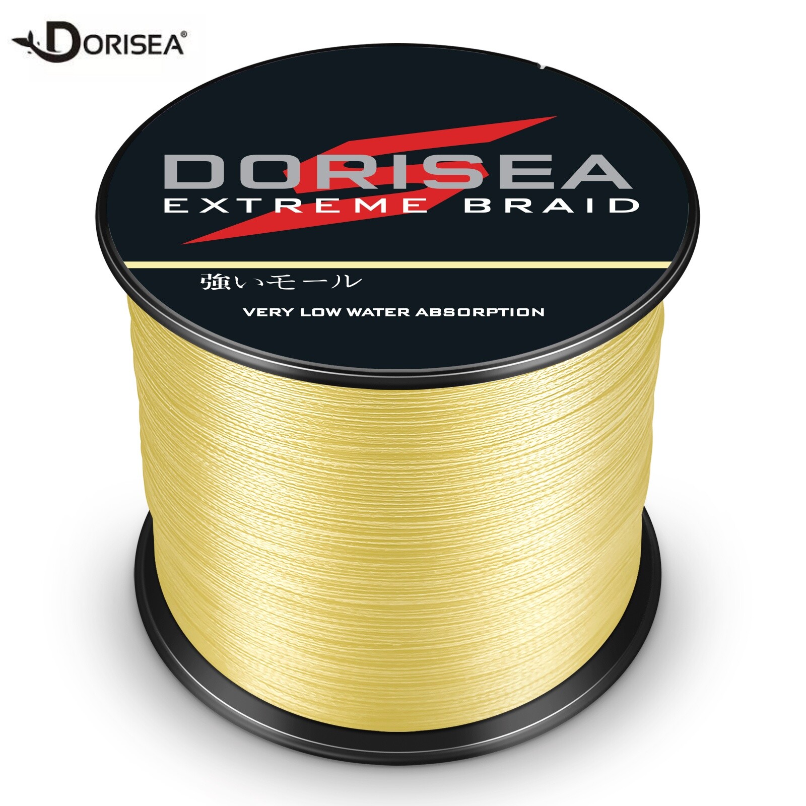 Dorisea Yellow PE Braided Fishing Line 100M 300M 500M 1000M 2000M 6lbs-500lbs