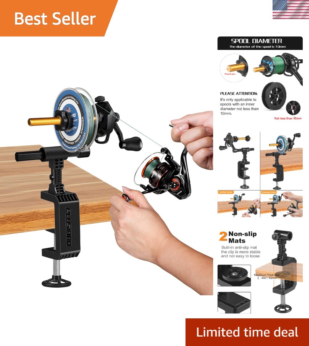 Effortless Fishing Line Spooler with Anti-Slip Design – Perfect Gift for Anglers