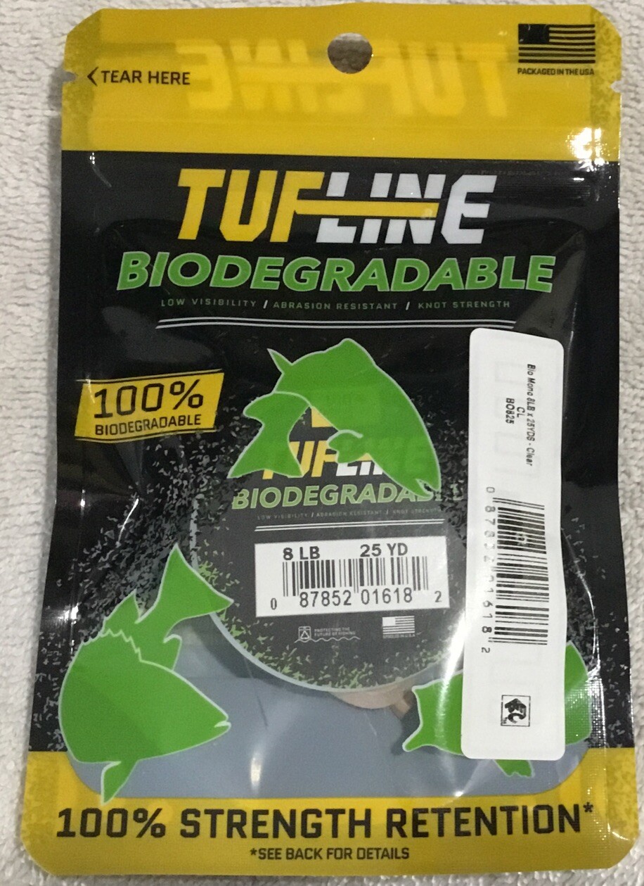 Mustad Tufline 100% Biodegradable Monofilament Fishing Line 8 LB. Test 25 Yards