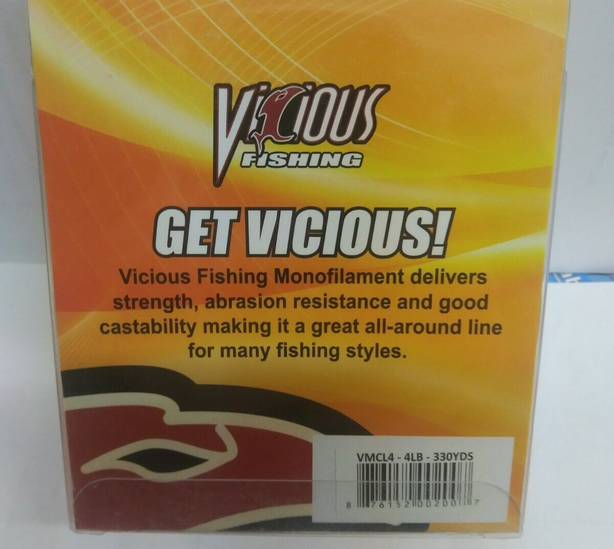 VICIOUS FISHING MONOFILAMENT 4 LB/330YARDS (VMCL4)