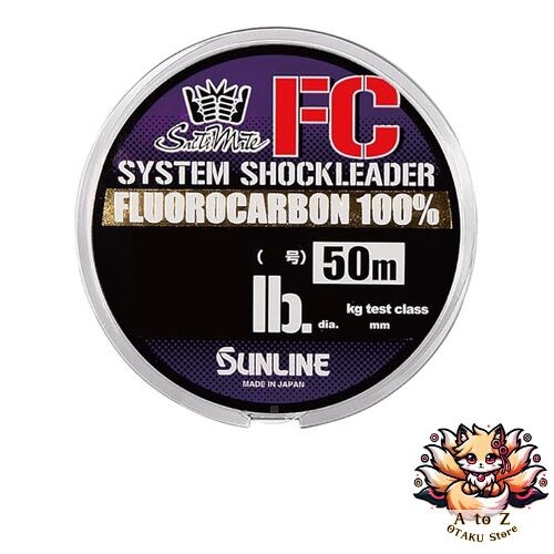 NEW SUNLINE Saltimate System Shock Leader FC 50m Clear 40LB (Size 12)