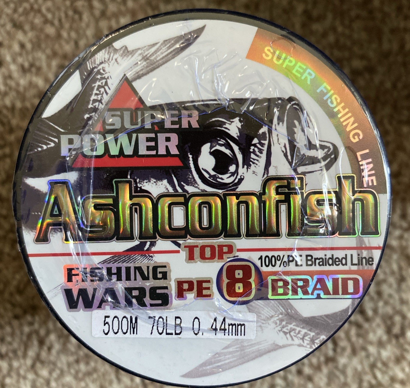 Ashconfish PE 8 Braid, Green, 500M, 70LB, 0.44mm Super Fishing Line Sealed