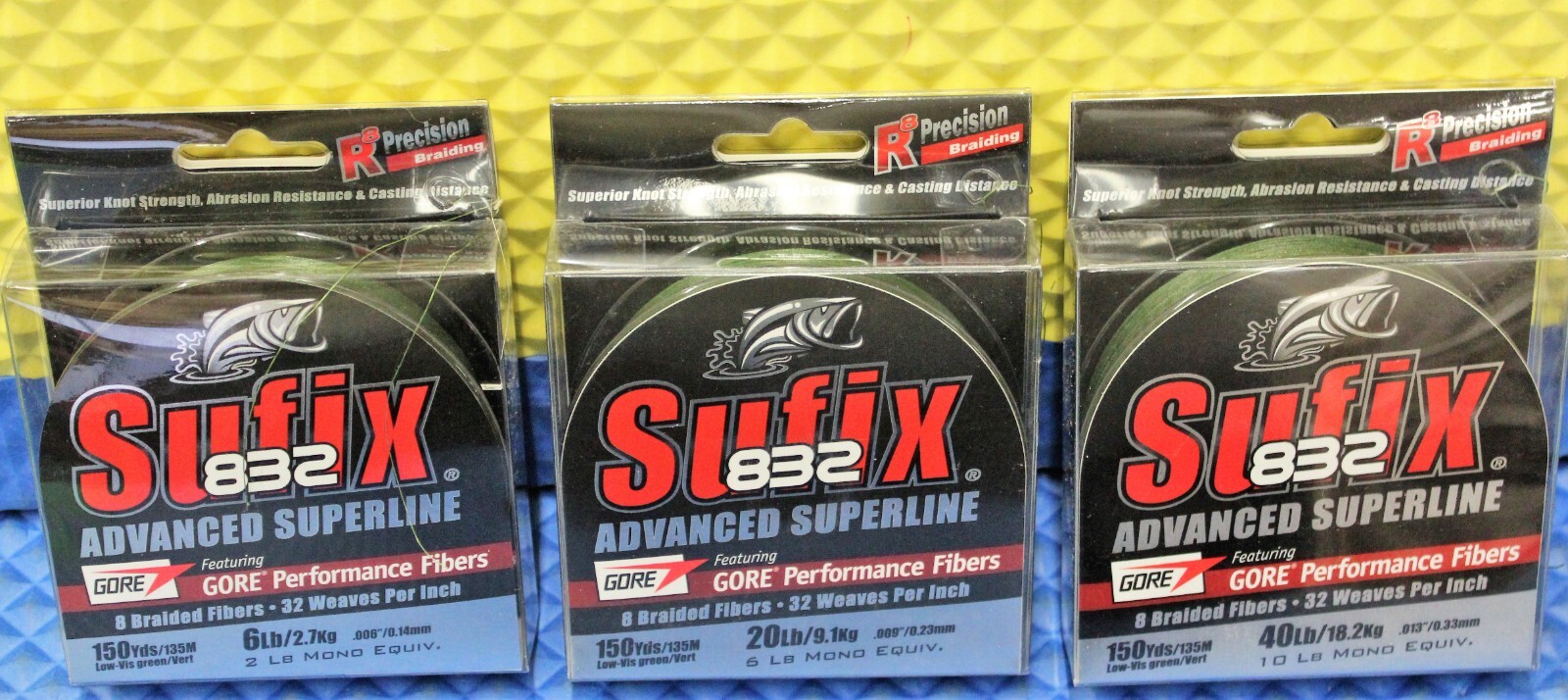 Sufix 832 Advanced Superline 150YDS Low-Vis Green 660-G CHOOSE YOUR LINE WEIGHT!